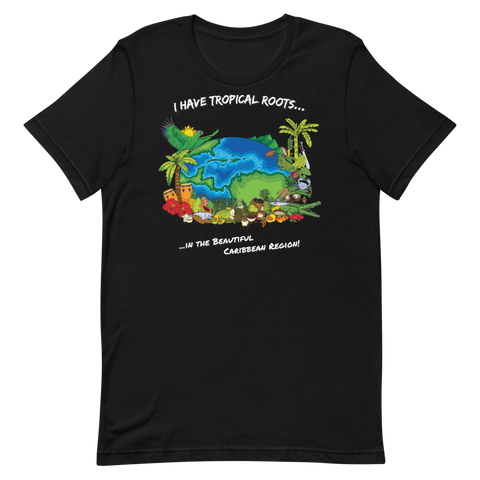 "Tropical Roots" Unisex T-Shirt (Black)